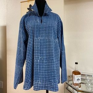 VINTAGE Japanese Indigo lightweight cotton top XL 12